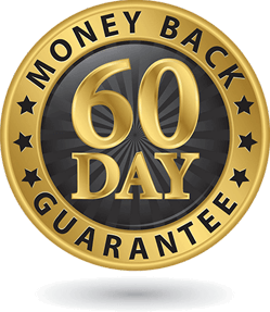 60-day money back guarantee seal