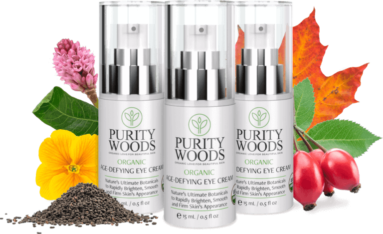 three bottles of eye cream