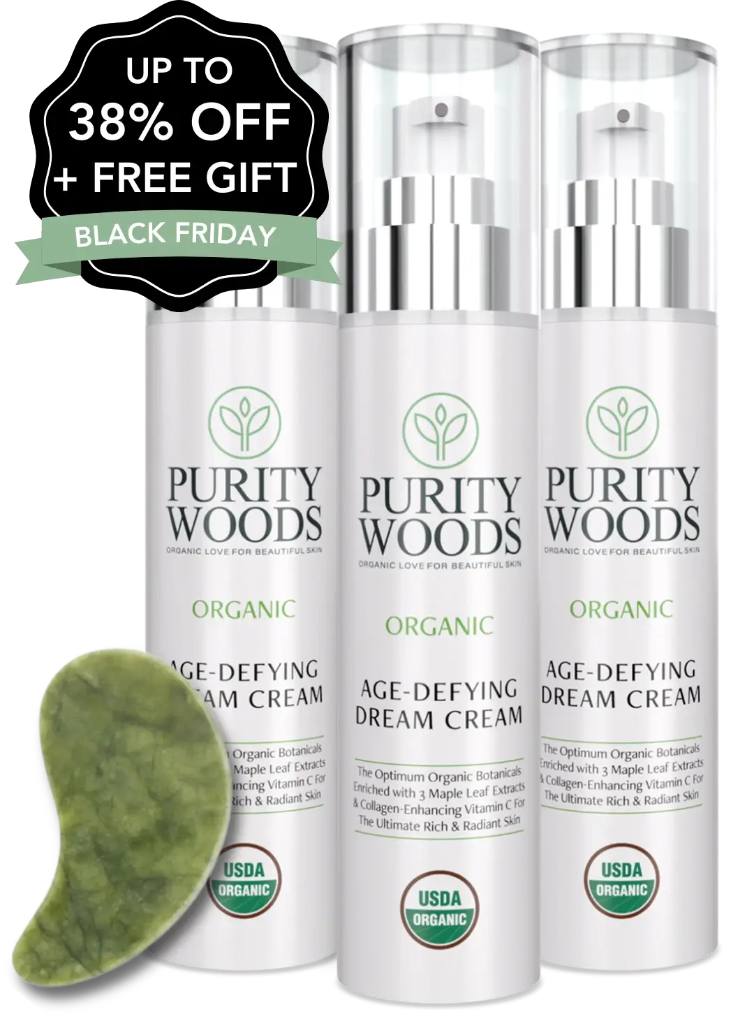 Image of three bottles of Dream Cream